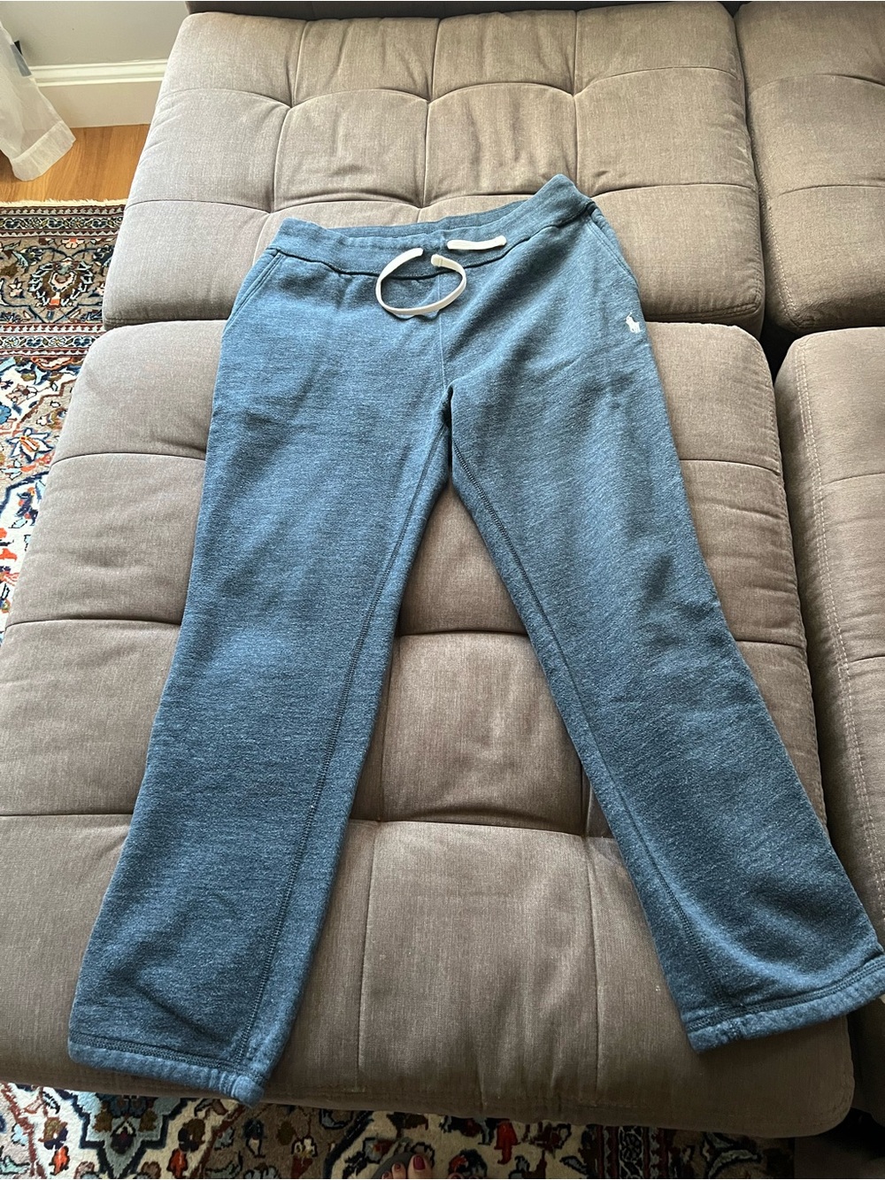 Men’s Polo Ralph Lauren Blue Fleece Sweatpants with Drawstring